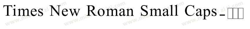 Times New Roman Small Caps字体转换